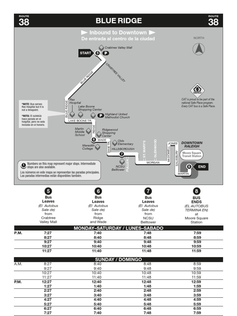 Route 38 Blue Ridge Bus Schedule | PDF | Home & Garden | Technology ...