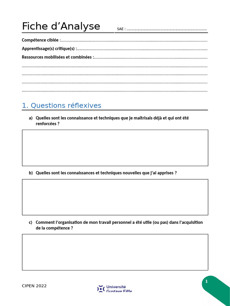 Fiche Analyse V4 BUT1 | PDF