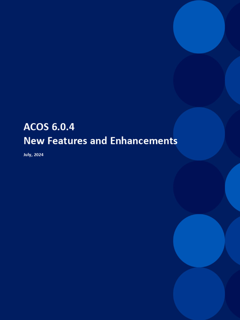 A10 ACOS 5.3 New Features and Enhancements | PDF