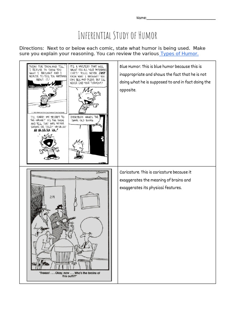 Colin's 2R-Analyzing Humor in Print | PDF