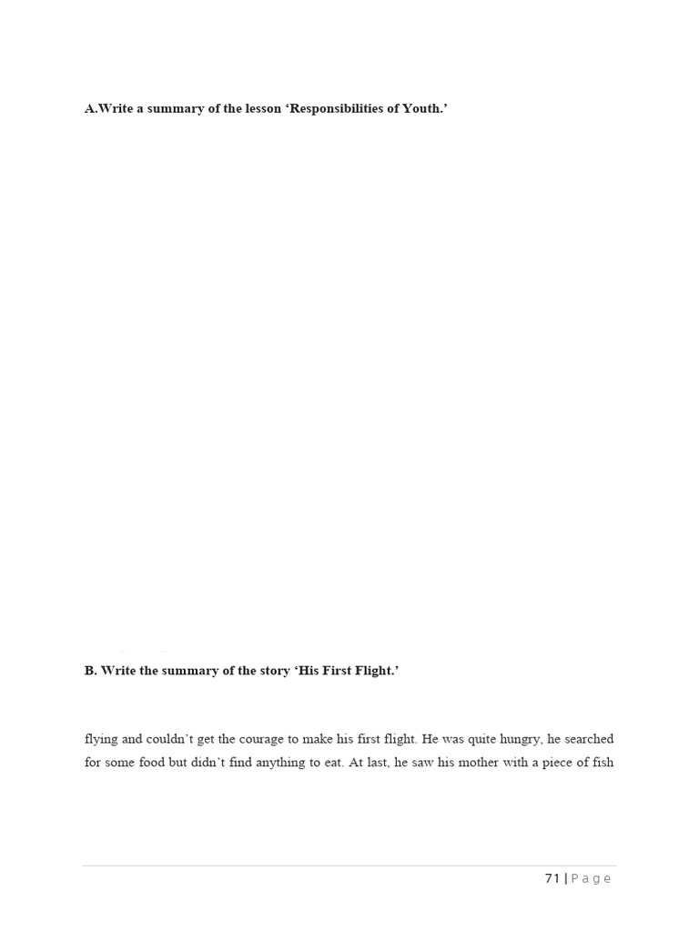 Ist Year Writing Suggestions | PDF