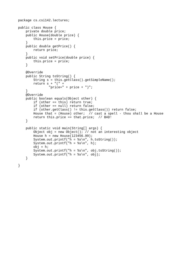 House.java | PDF