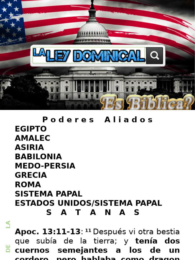 La Ley Dominical Es Biblica Pdf