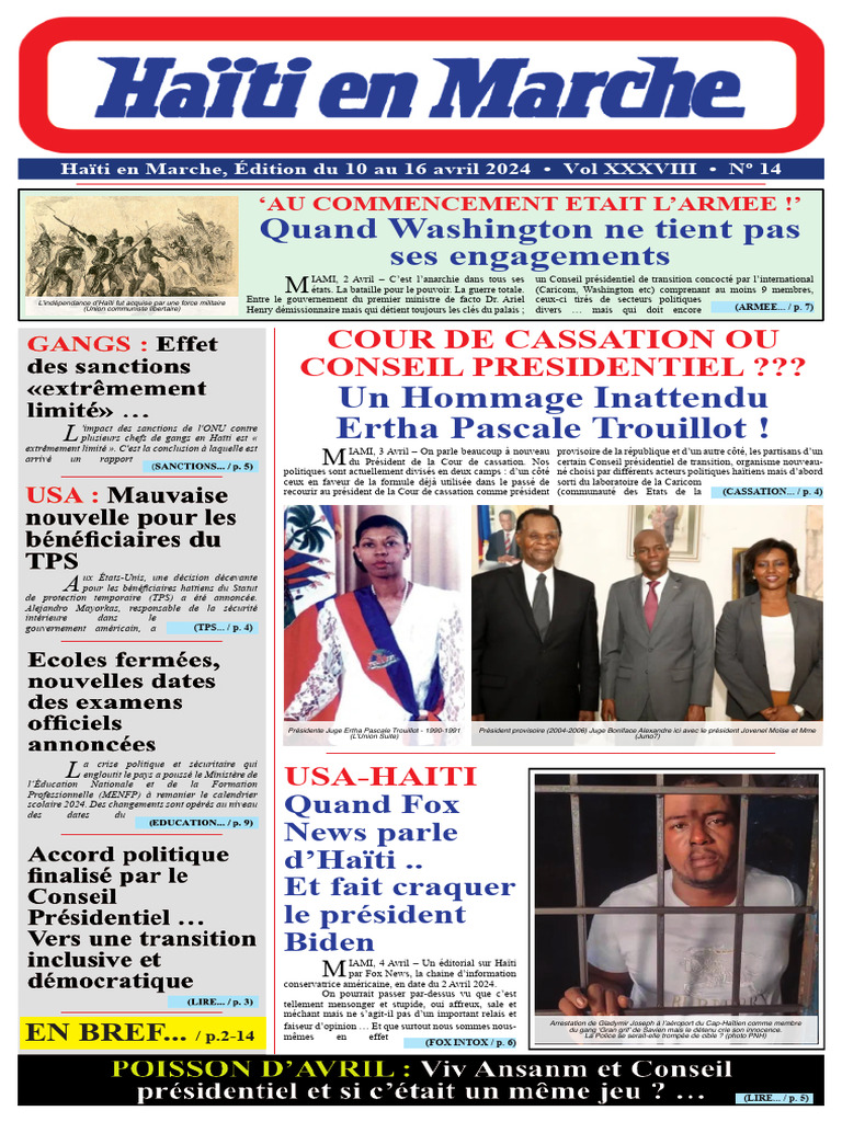 Haiti en Marche 10 Avril 2024 AA No#14 | PDF
