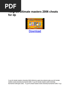 yugioh ultimate masters 2006 deck recipes Yu Gi Oh World Championship Tournament Yu-Gi-Oh! Ultimate Masters 2006 Cheats