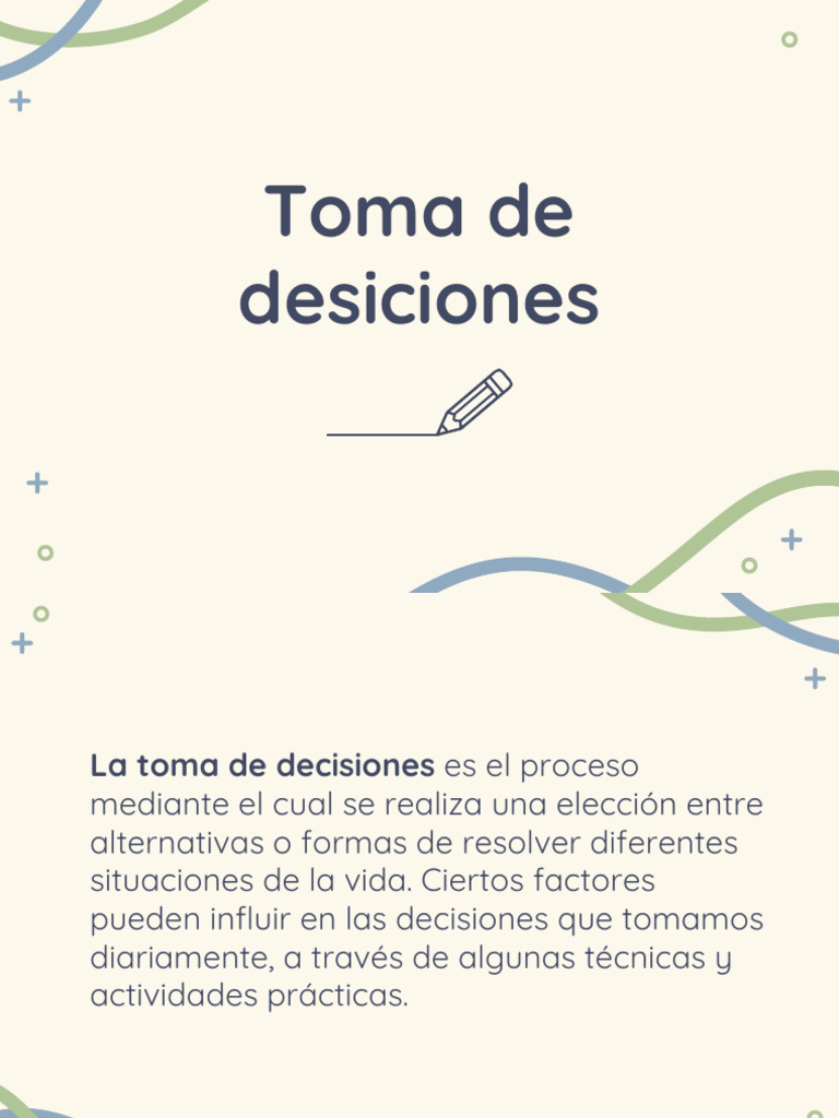 Proceso de Toma de Decisiones | PDF | Toma de decisiones | Crecimiento personal y profesional