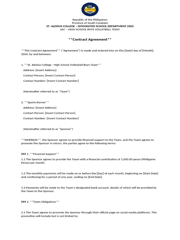Contract Agreement | PDF