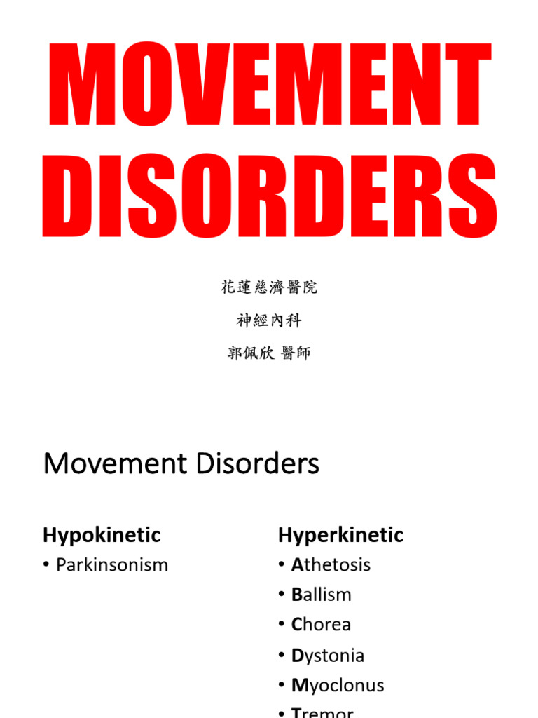 Movement Disorders and Cerebellar Disease - For Clerk | PDF