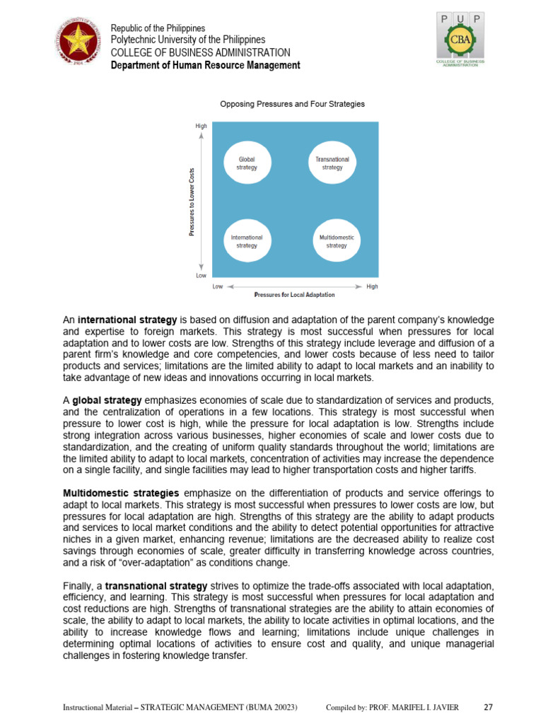 Buma 20023 - Strategic Management - Standard Im-4 | PDF