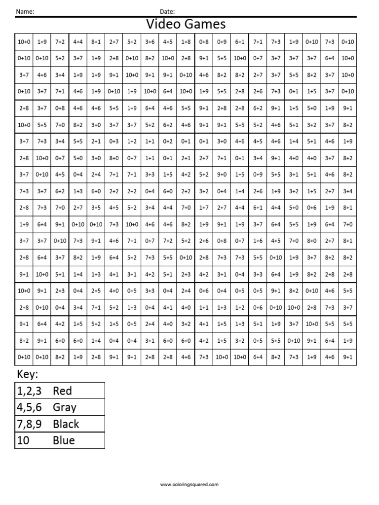 Free-Addition-Worksheet-Activities-AEC6-gamer-Math-For-Kids | PDF