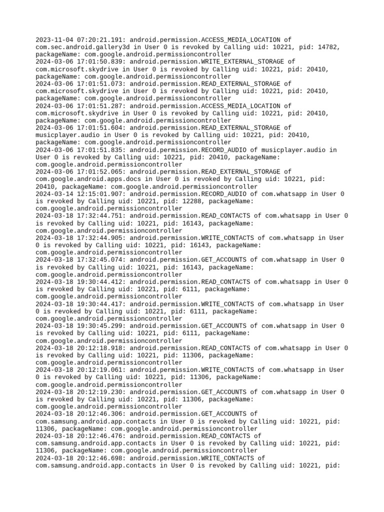 Perm Debug Info | PDF