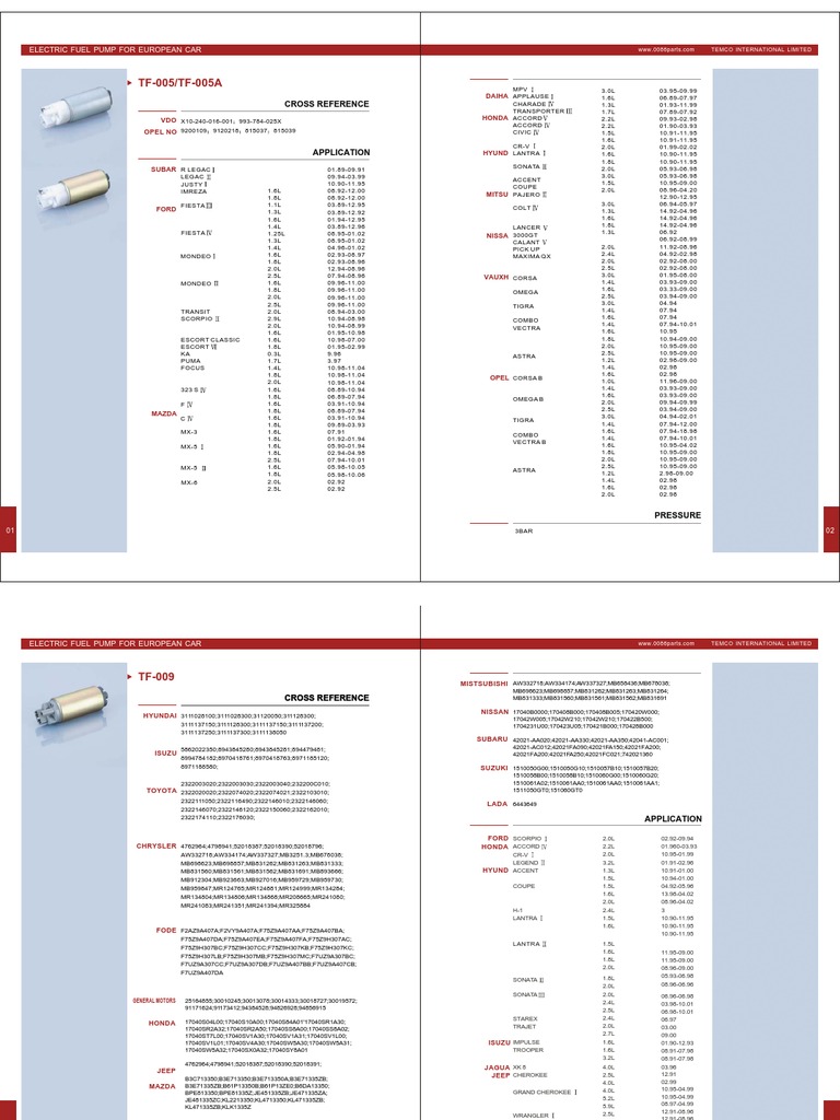 Fuel Pump | PDF | Volkswagen | Hatchbacks