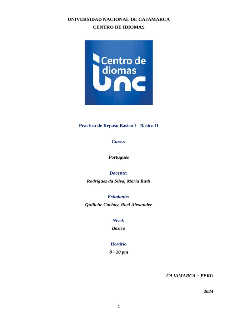 Tarea - Practica de Repaso Basico I - Basico II | PDF
