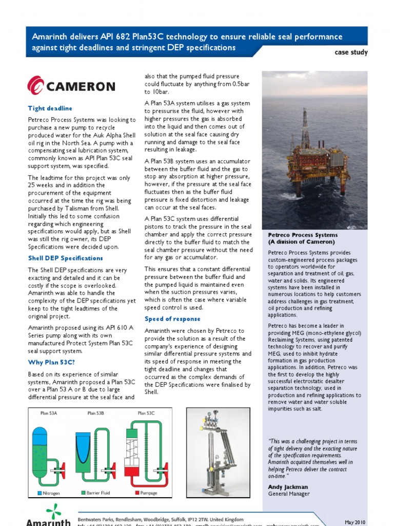 API Plan 53C Seal Support for Auk Alpha | PDF | Pump | Gases