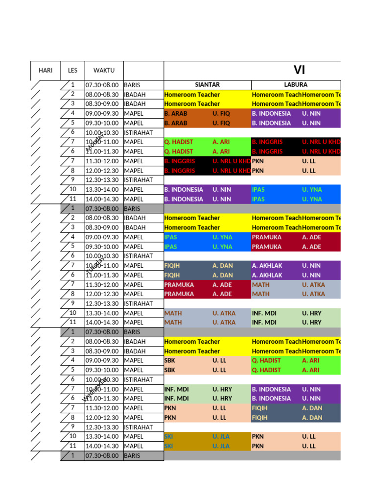 Roster 2024 2025 - New Revisi | PDF