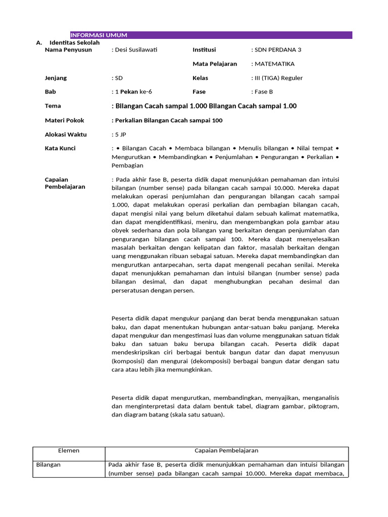 BAB 1 - Pekan Ke-6 MATEMATIKA 3 | PDF
