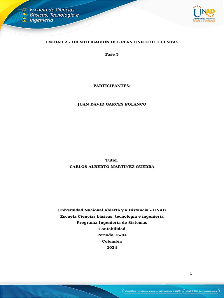 Identificacion Del Plan Unico de Cuentas | PDF | Contabilidad ...