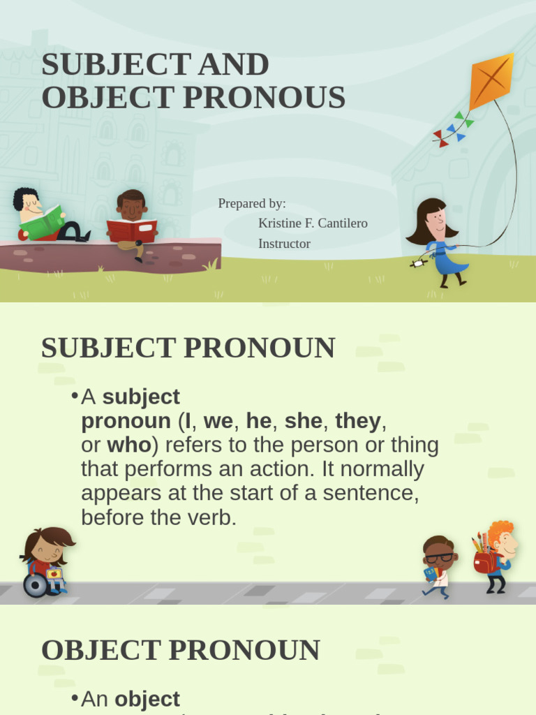 Subject and Object Pronous | PDF