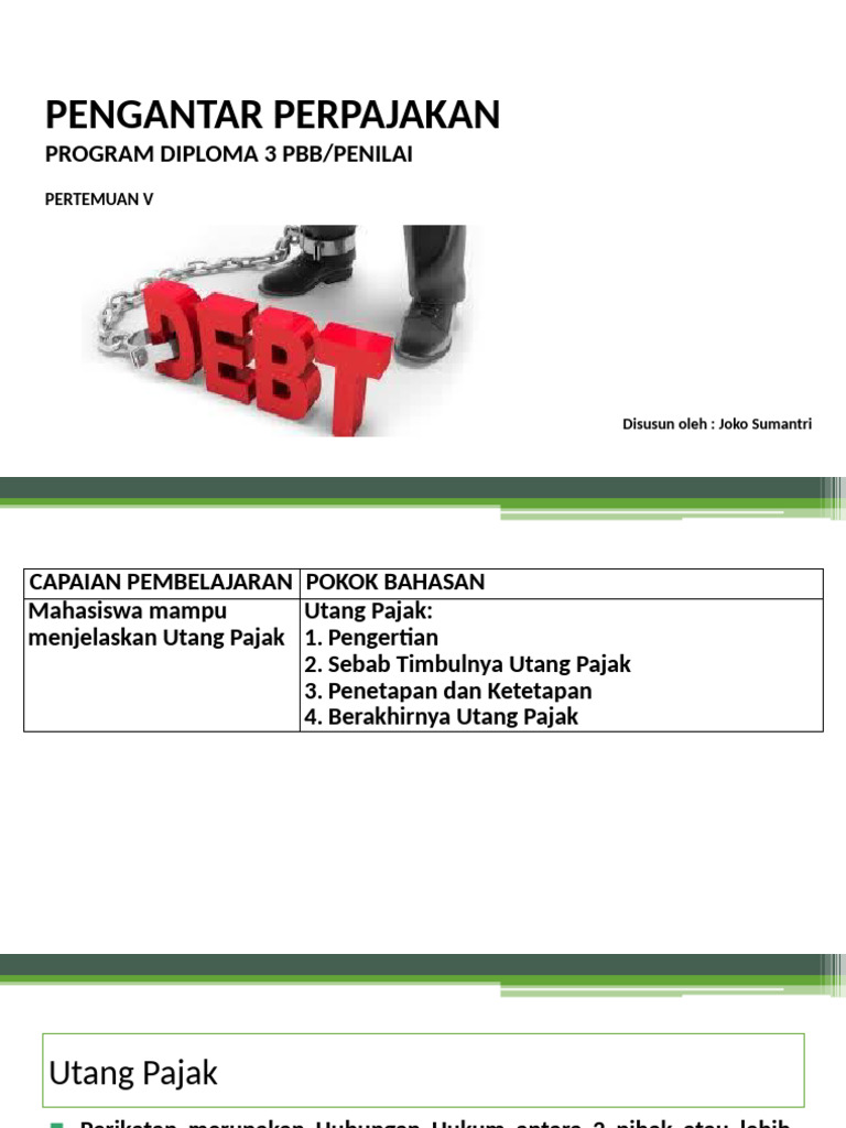 Memahami Utang dan Tunggakan Pajak | PDF