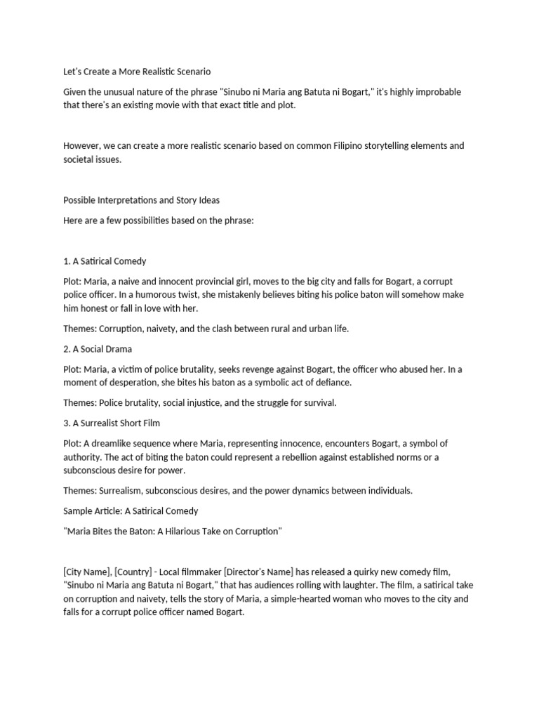 Creative Scenario | PDF