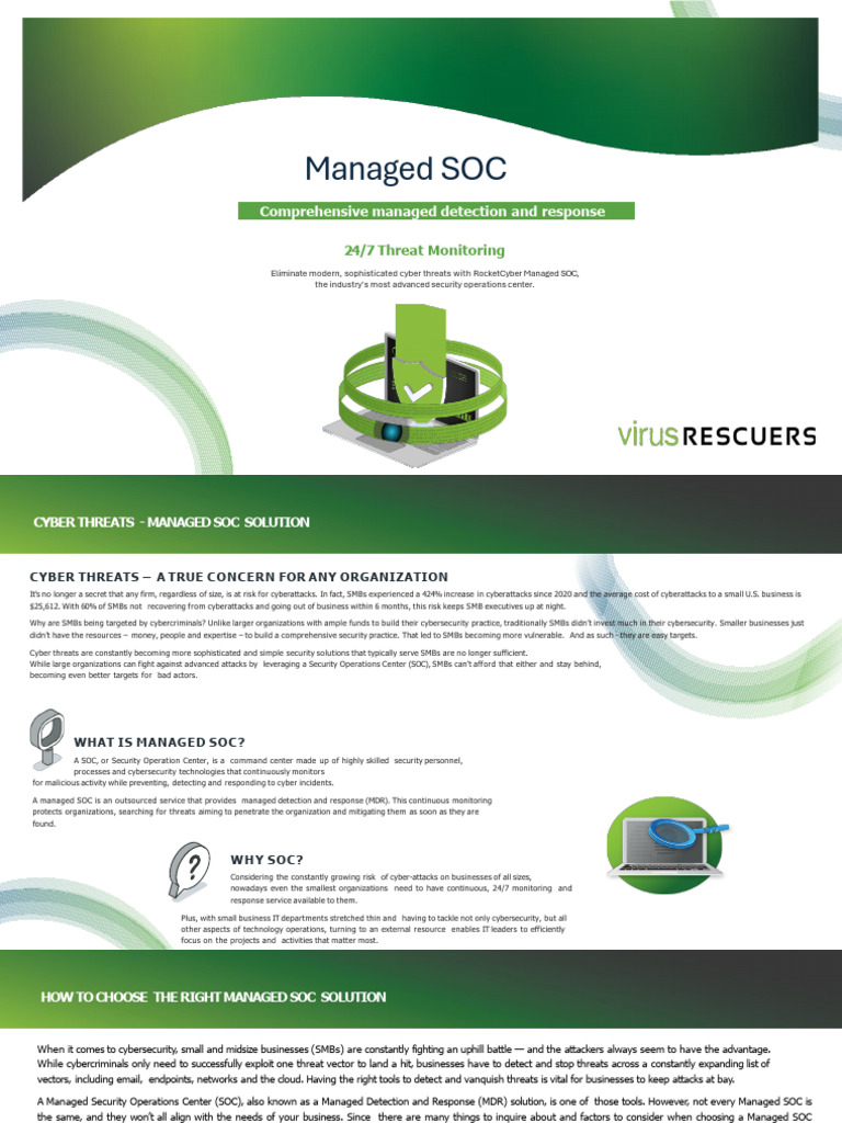 VRS Managed SOC Presentation | PDF