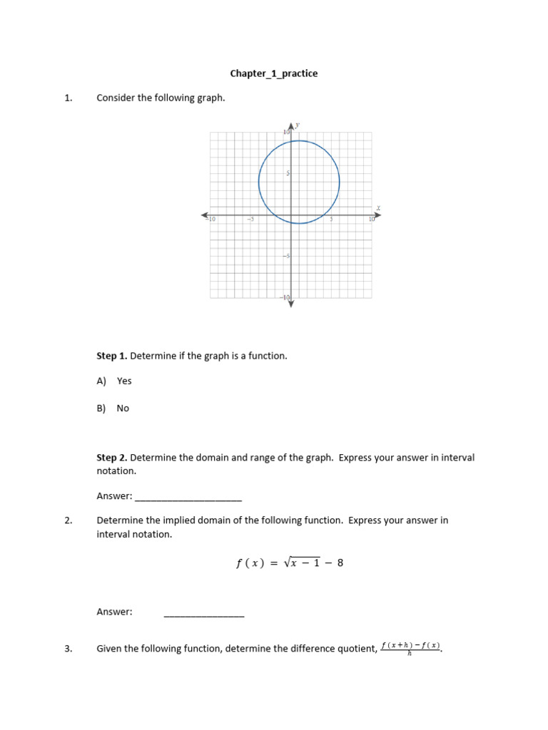 Chapter 1 Practice | PDF