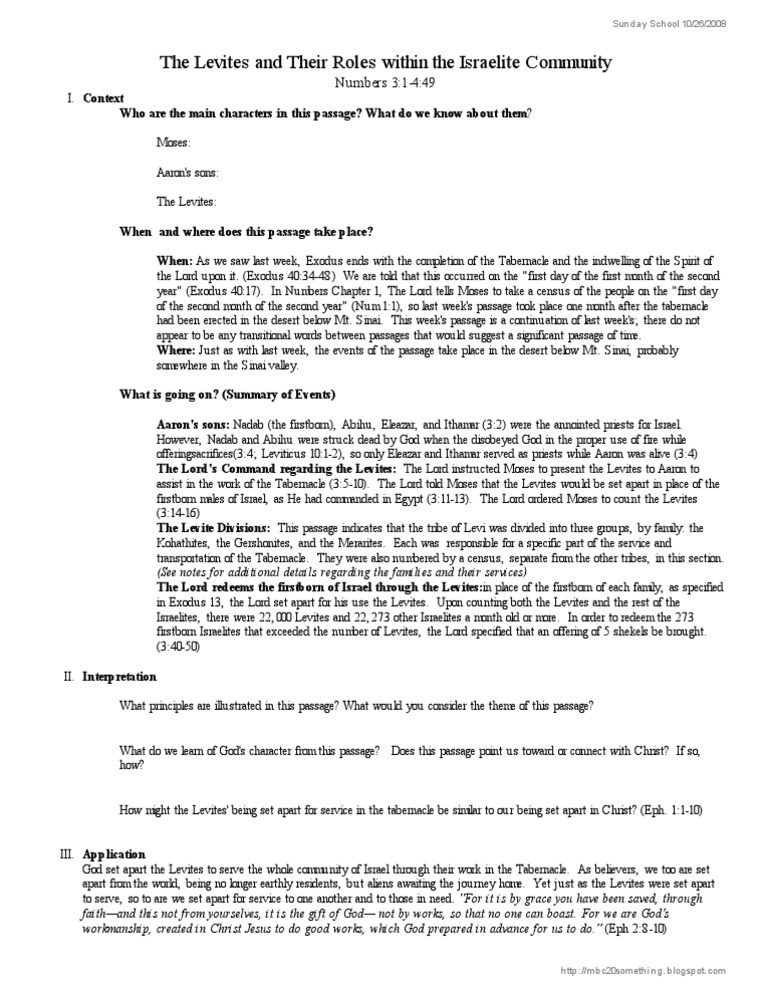 Numbers 3 4 | PDF | Aaron | Law Of Moses