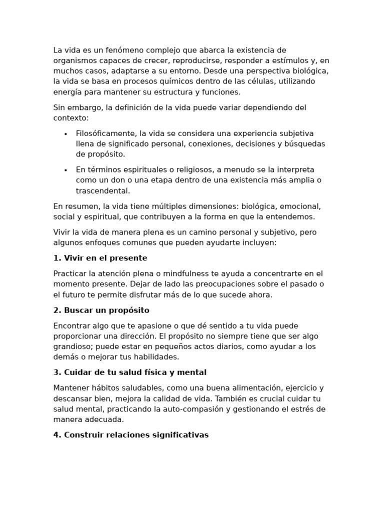 Vivir en El Presente | PDF