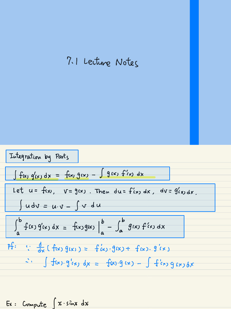 7.1 Lecture Notes | PDF