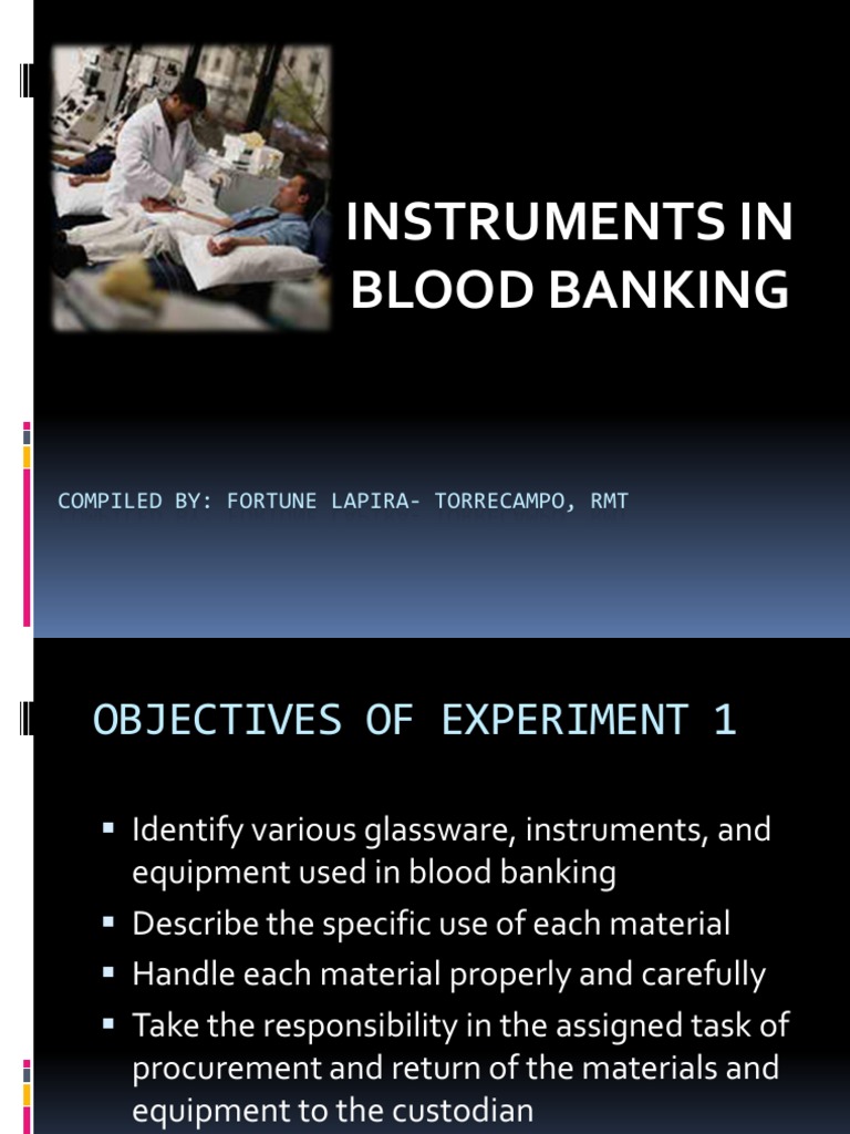 Blood Bank Quality Control Overview | PDF