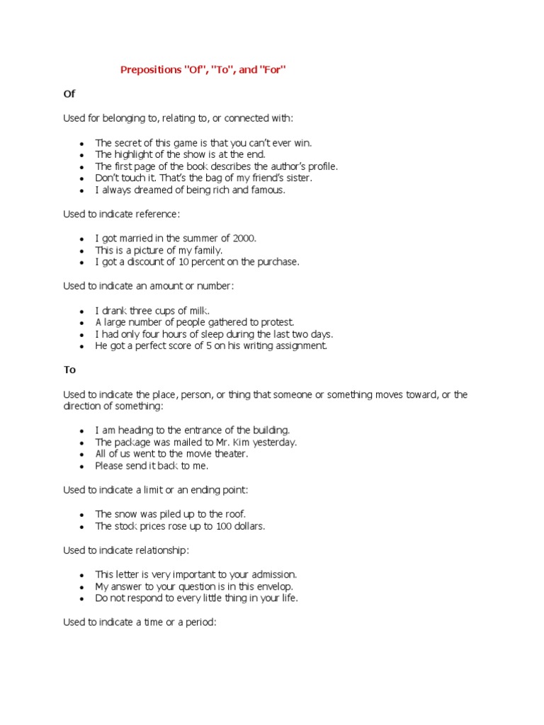 Prepositions 