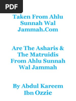 Are the Asharis & the Matruidis From Ahlu Sunnah Wal Jammah