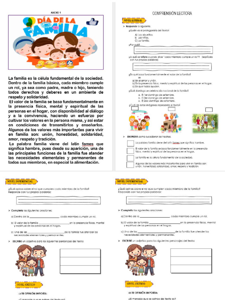 Ficha La Familia | PDF