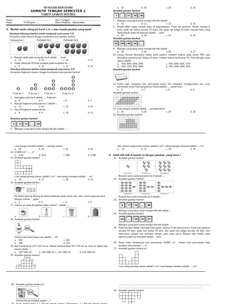 STS Matematika Sem 2 | PDF