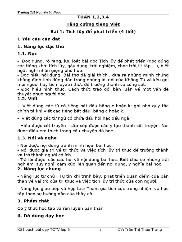 Bài 1 - TCTV L5 | PDF
