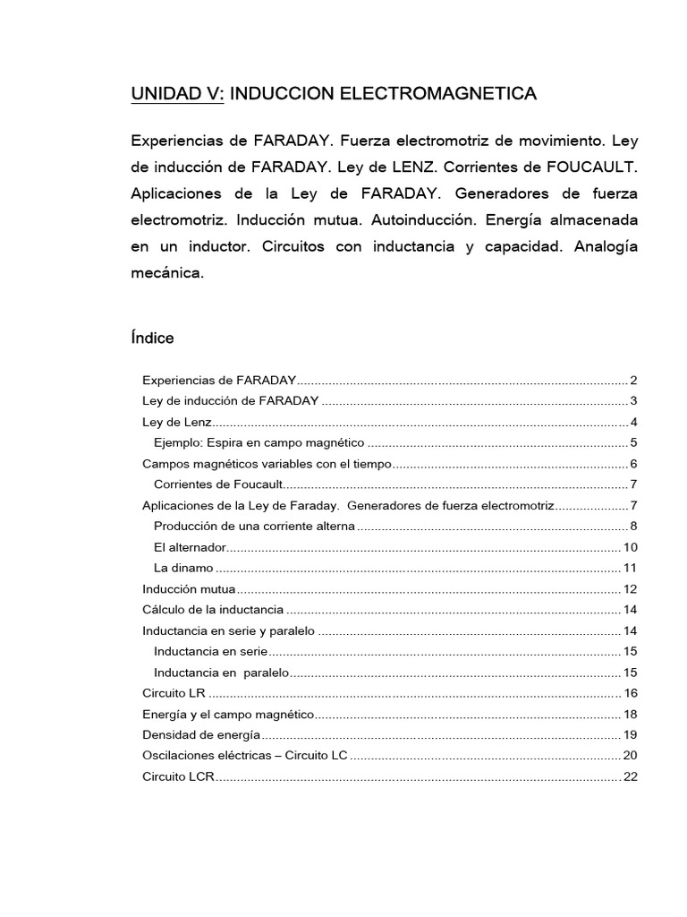 Tema 5 - Faraday Inducción 2006 | PDF