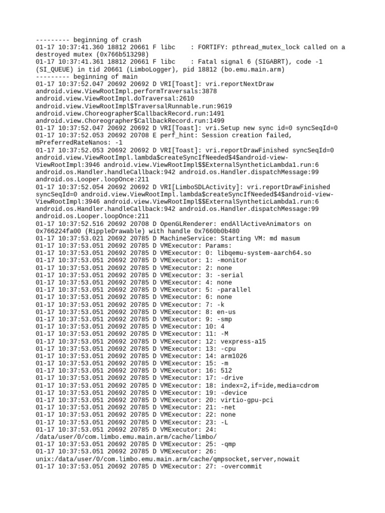 Limbo Log | PDF