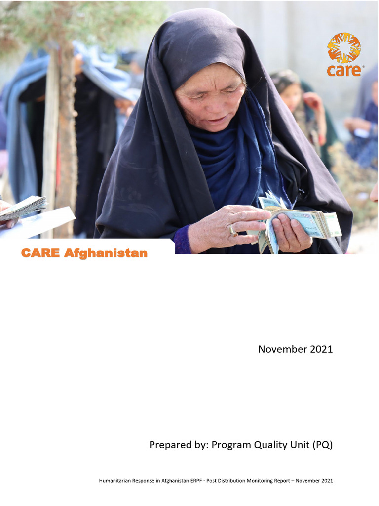 CARE Afghanistan ERFP PDM Report Nov24 2021 | PDF