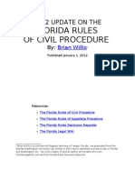 2012 Update On The Florida Rules of Civil Procedure