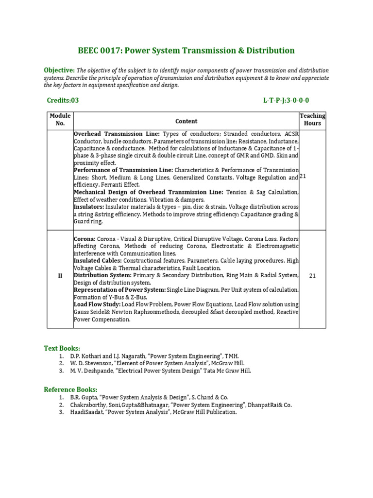 Power System Transmission & Design | PDF | Electric Power Transmission ...