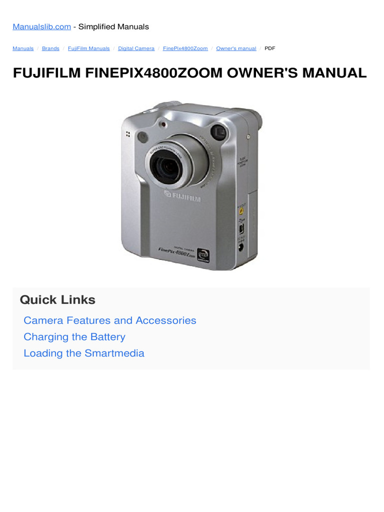 Fuji Finepix 4800z | PDF