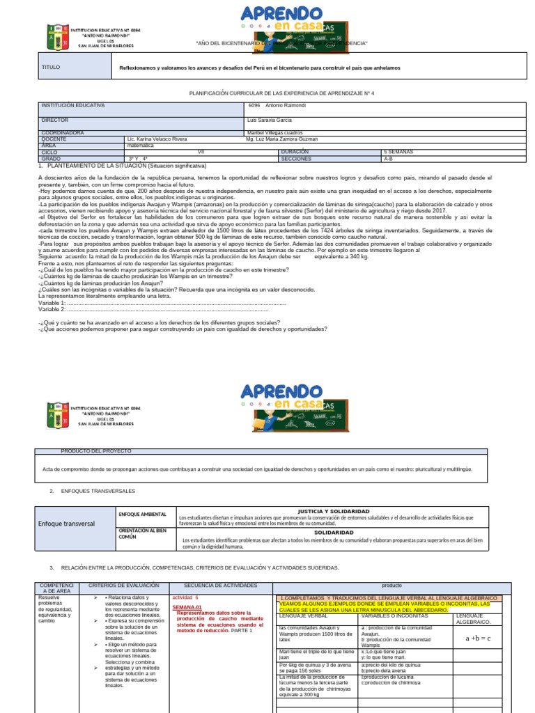 Plan Exp 4 de 3 y 4 | PDF