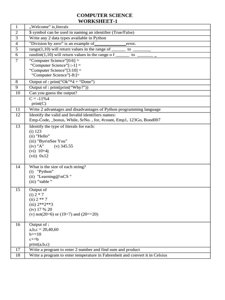 Class 12 - CHT 1-WS1 | PDF