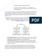 Psychological Concepts - Attribution Theory