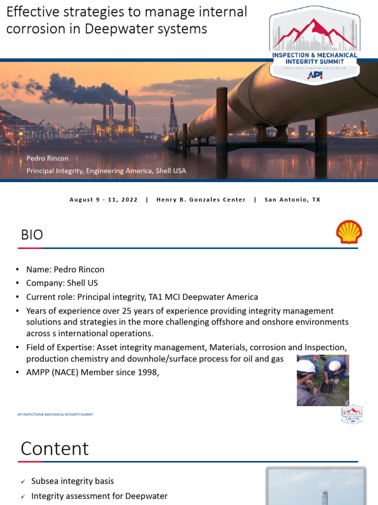 Managing Internal Corrosion in Deepwater Systems | PDF | Corrosion | Risk