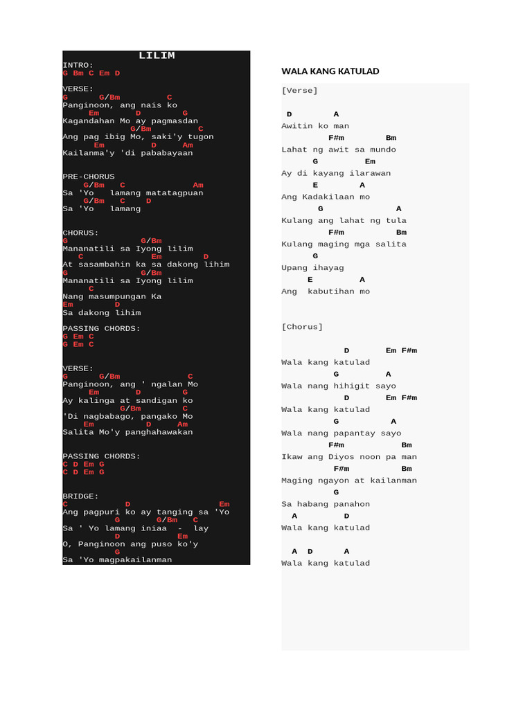 Lyrics & Chords | PDF
