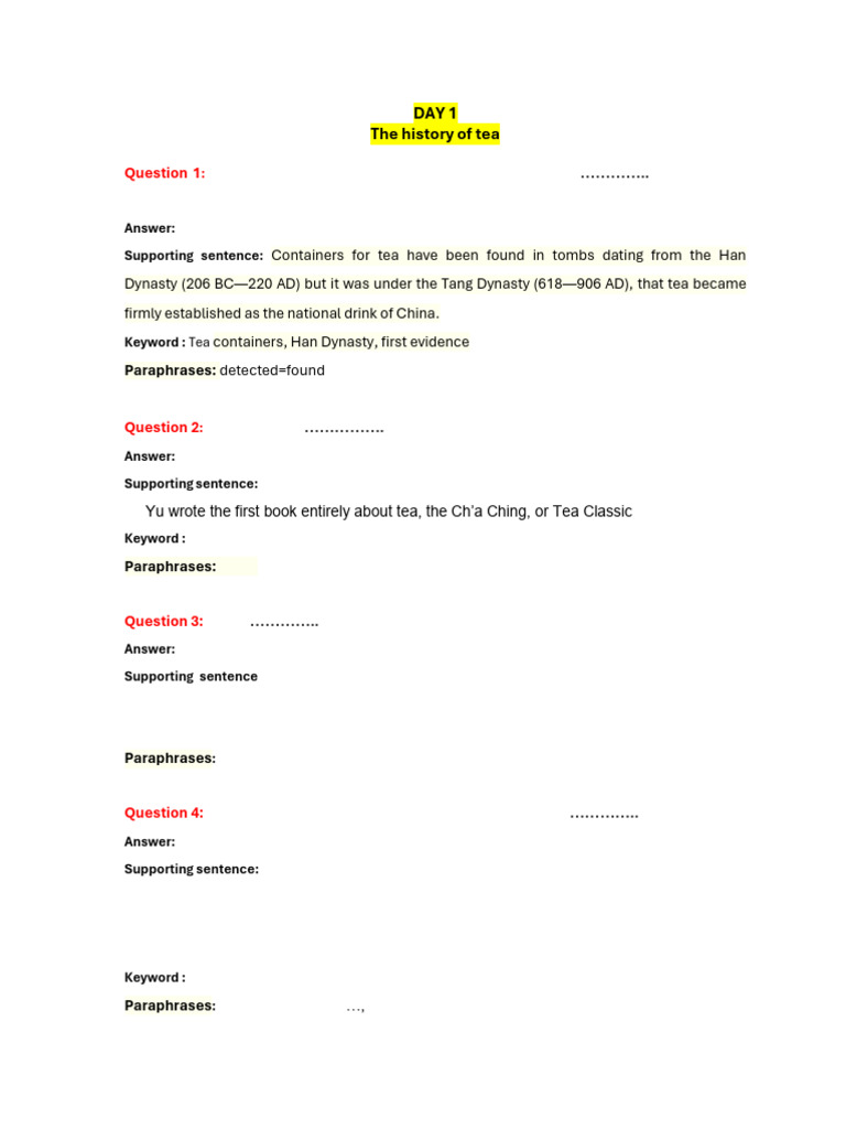 DAY 1 Explanation | PDF
