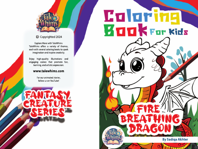 Dragon Coloring Book Cover | PDF