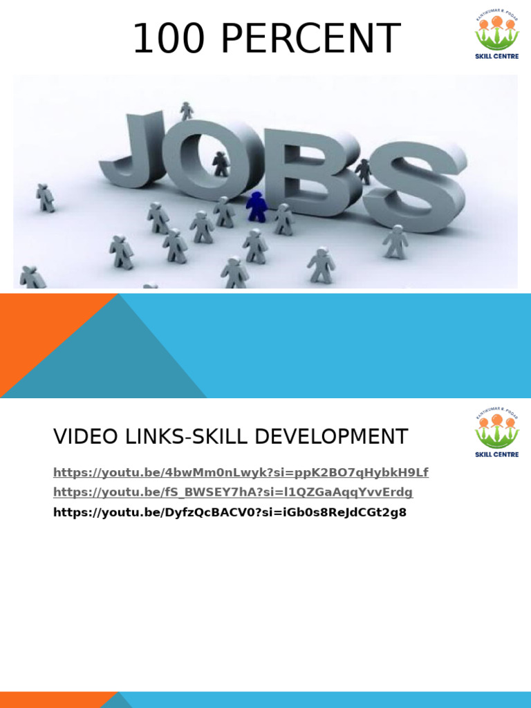 Kanti Kumar R Podar Skill Development Center PPT Revised | PDF