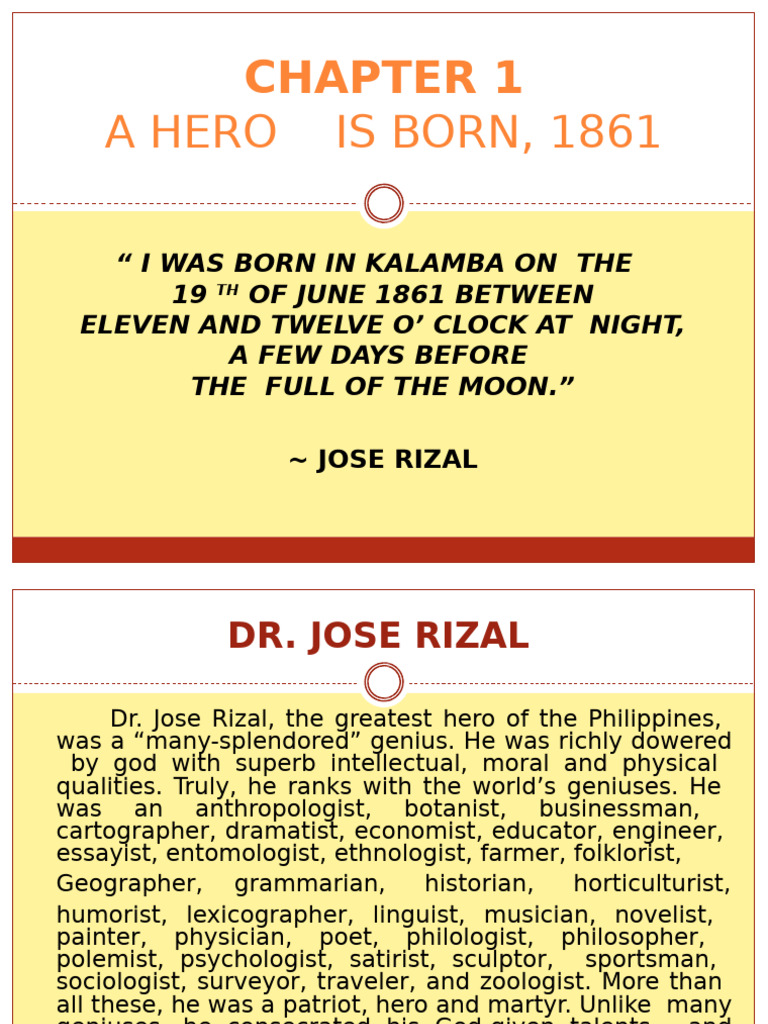 Rizal Chapter 1 | PDF